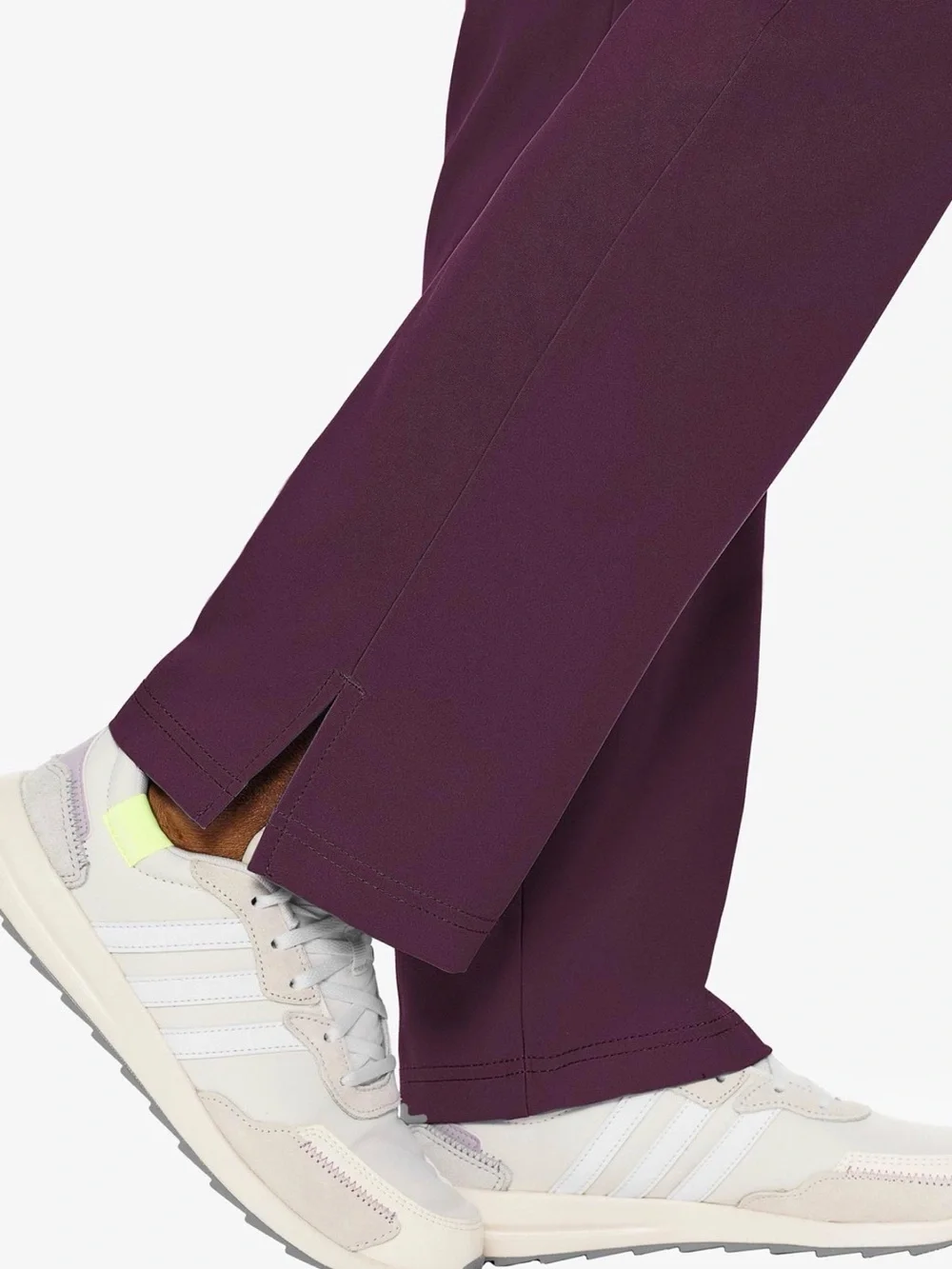 Med Couture Insight Zipper Pant Straight Leg Burgundy Wine Scrubs XS Petite - Picture 6 of 12